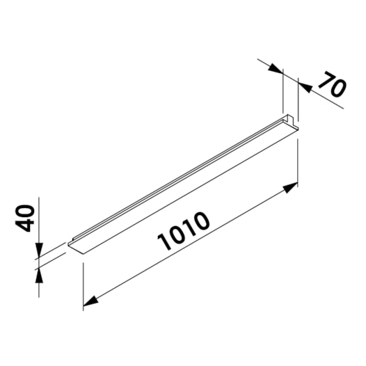 PLAFON UP LED 15,2W 127/220V 2700K 1010X70X40MM | NEWLINE PLUP005LED27