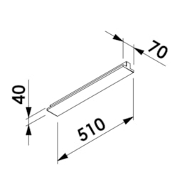 PLAFON UP LED 15,2W 127/220V 2700K 510X70X40MM | NEWLINE PLUP016LED27