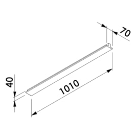 PLAFON UP LED 15,2W 127/220V 3000K 1010X70X40MM | NEWLINE PLUP005LED3