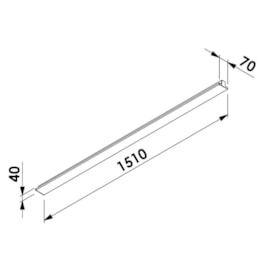 PLAFON UP LED 22,8W 127/220V 2700K 1510X70X40MM | NEWLINE PLUP006LED27