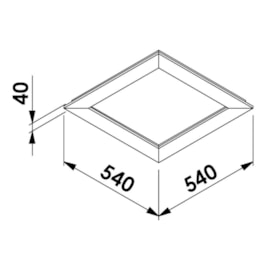 PLAFON UP LED 26,6W 127/220V 2700K 540X540X40MM | NEWLINE PLUP000LED27