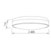 PLAFON VICTORIA 3 CFL 25W 400X110MM | NEWLINE 161