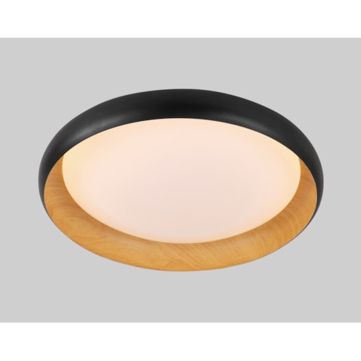 PLAFON WELL PRETO/MADEIRA 52W 3000K 3900lm BIVOLT 550MM | SL ILUMINAÇÃO 489 PLAFON WELL PRETO/MADEIRA 52W 3000K 3900lm BIVOLT 550MM | SL ILUMINAÇÃO 489