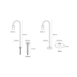 POLE SHORT 5.6W  2700K | ROMALUX 10128 POLE SHORT 5.6W  2700K | ROMALUX 10128