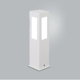 POSTE BALIZADOR ALBERINO EXTERNO 30X9X9CM ALUMÍNIO E VIDRO | USINA 5520/30 POSTE BALIZADOR ALBERINO EXTERNO 30X9X9CM ALUMÍNIO E VIDRO | USINA 5520/30