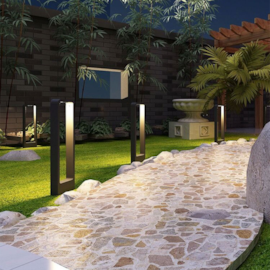 POSTE BALIZADOR LED RONU EXTERNO 3000K 10W BIVOLT 60X16X5,5CM ALUMÍNIO PRETO | NORDECOR 2686