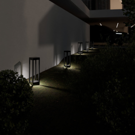 POSTE BALIZADOR LED ZEAN RETANGULAR EXTERNO 3000K 10W BIVOLT 40X12X12CM PRETO | NORDECOR 2683