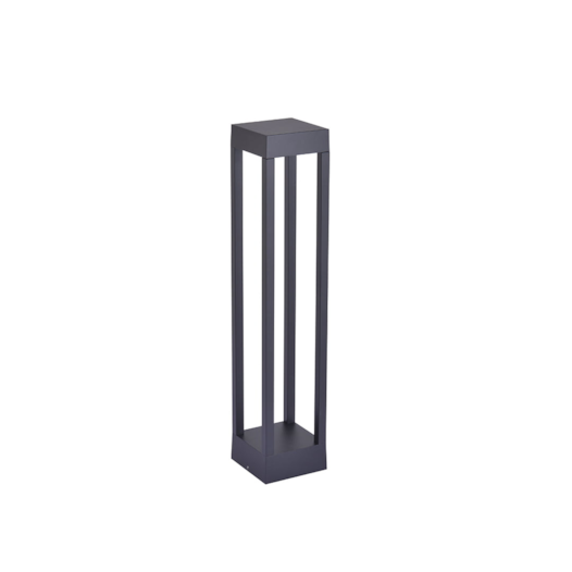 POSTE BALIZADOR LED ZEAN RETANGULAR EXTERNO 3000K 10W BIVOLT 60X12X12CM PRETO | NORDECOR 2684