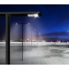 POSTE GIRAFA DUPLO RETO LED AÇO GALVANIZADO À FOGO PINTURA ELETROSTÁTICA 100W POSTE GIRAFA DUPLO RETO LED AÇO GALVANIZADO À FOGO PINTURA ELETROSTÁTICA 100W