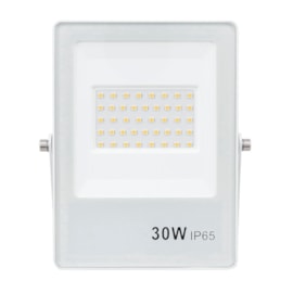 REFLETOR LED100W 3000K IP65 310X21X235MM BRANCO | GAYA 9387