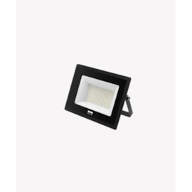 REFLETOR PROJETOR LED EXTERNO 3000K 50W BIVOLT 12,5X16X2CM ALUMÍNIO PRETO | OPUS LED OPS 30869