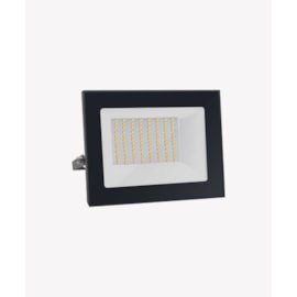 REFLETOR PROJETOR LED EXTERNO 6500K 100W BIVOLT 13,9X18,4X3CM ALUMÍNIO E VIDRO PRETO | OPUS LED OPS 32450