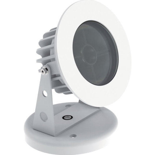 REFLETOR PROJETOR LED FLAT OUT REDONDO COM ANTI-OFUSCANTE EXTERNO IRC>80 8W 2700K | INTERLIGHT 3650-AB-S