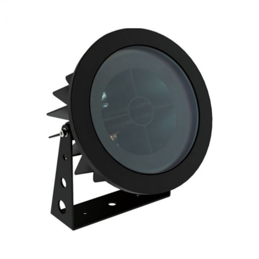 REFLETOR PROJETOR LED FLAT OUT REDONDO COM ANTI-OFUSCANTE PRETO TEXTURIZADO IRC>80 22W 2700K | INTERLIGHT 3694-FE-S