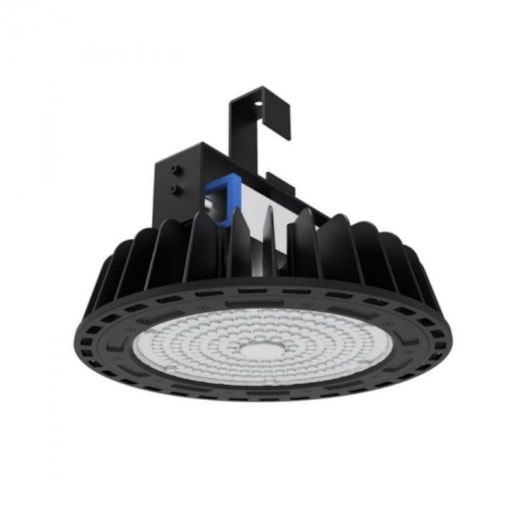 REFLETOR PROJETOR LED HIGH BAY OVNI REDONDO 50º EXTERNO ALUMÍNIO PRETO IRC>70 100W 5000K | INTERLIGHT 7210-FE-C