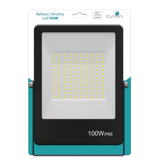 REFLETOR ULTRAFINO LED 100W BIVOLT IP65 PRETO | GAYA 9391 REFLETOR ULTRAFINO LED 100W BIVOLT IP65 PRETO | GAYA 9391