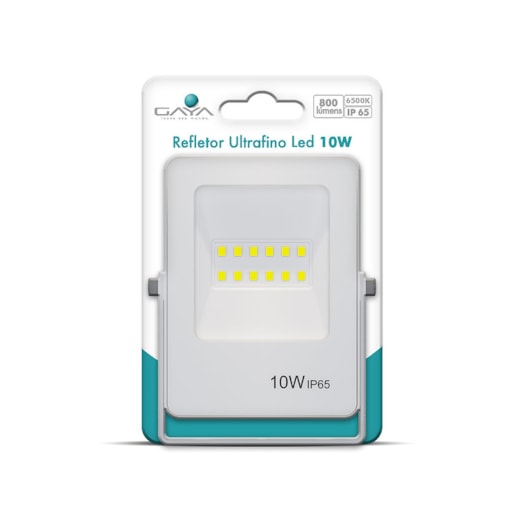 REFLETOR ULTRAFINO LED 10W 3000K IP65 BRANCO | GAYA 9384 REFLETOR ULTRAFINO LED 10W 3000K IP65 BRANCO | GAYA 9384