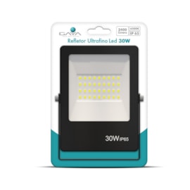 REFLETOR ULTRAFINO LED 30W 6500K IP65 PRETO | GAYA 9381 REFLETOR ULTRAFINO LED 30W 6500K IP65 PRETO | GAYA 9381