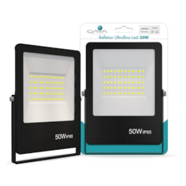 REFLETOR ULTRAFINO LED 50W BIVOLT IP65 PRETO | GAYA 9390