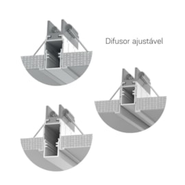 SISTEMA LINEAR DE EMBUTIR FIT15 DIREITO 45 GRAUS 500X25X45MM | NEWLINE SE15050D SISTEMA LINEAR DE EMBUTIR FIT15 DIREITO 45 GRAUS 500X25X45MM | NEWLINE SE15050D
