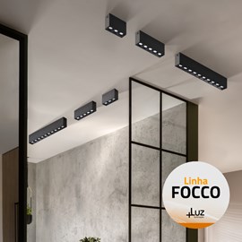 SOBREPOR FOCCO LED 3000K 10W 3,7X14,0X7,0CM ALUMÍNIO BRANCO | +LUZ SOB-162/10.30BT