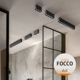 SOBREPOR FOCCO LED 3000K 10W 3,7X14,0X7,0CM ALUMÍNIO BRANCO | +LUZ SOB-162/10.30BT