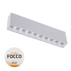 SOBREPOR FOCCO LED 4000K 20W 3,7X27,2X7,0CM ALUMÍNIO BRANCO | +LUZ SOB-163/20.40BT SOBREPOR FOCCO LED 4000K 20W 3,7X27,2X7,0CM ALUMÍNIO BRANCO | +LUZ SOB-163/20.40BT