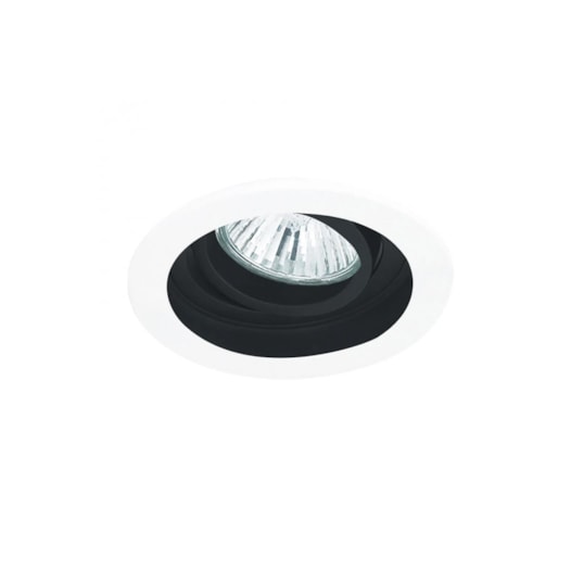 SPOT DE EMBUTIR CONECTA REDONDO AR111 Ø18,5X6,5CM ALUMÍNIO BRANCO E PRETO | BELLA ILUMINAÇÃO NS7110P