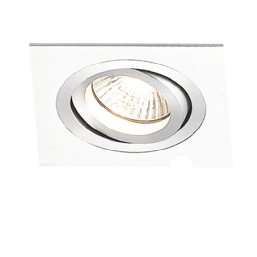 SPOT DE EMBUTIR ECCO FACE PLANA QUADRADO MR11 7,5X7,5X3CM ALUMÍNIO BRANCO | BELLA ILUMINAÇÃO NS5101B