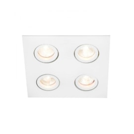 SPOT DE EMBUTIR FACE PLANA LISSE II QUADRADO QUÁDRUPLO DICROICA PAR16 18X18X7CM ALUMÍNIO | NEWLINE IN55524 SPOT DE EMBUTIR FACE PLANA LISSE II QUADRADO QUÁDRUPLO DICROICA PAR16 18X18X7CM ALUMÍNIO | NEWLINE IN55524