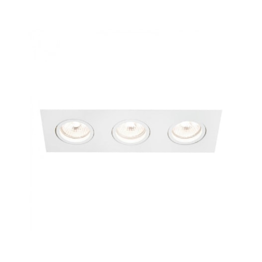 SPOT DE EMBUTIR FACE PLANA LISSE II RETANGULAR TRIPLO AR70 33,4X12X7CM ALUMÍNIO | NEWLINE IN55543