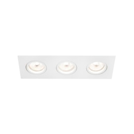 SPOT DE EMBUTIR FACE PLANA LISSE II RETANGULAR TRIPLO PAR20 33,4X12X11CM ALUMÍNIO | NEWLINE IN55533