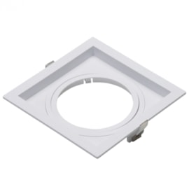 SPOT DE EMBUTIR FACE RECUADA QUADRADO MINI DICROICA 7X7X3,5CM ABS BRANCO | PIX ILUMINAÇÃO 36506243