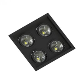 SPOT DE EMBUTIR FACE RECUADO QUADRADO QUÁDRUPLO AR70 PRETO | SAVEENERGY SE-330.2916 SPOT DE EMBUTIR FACE RECUADO QUADRADO QUÁDRUPLO AR70 PRETO | SAVEENERGY SE-330.2916