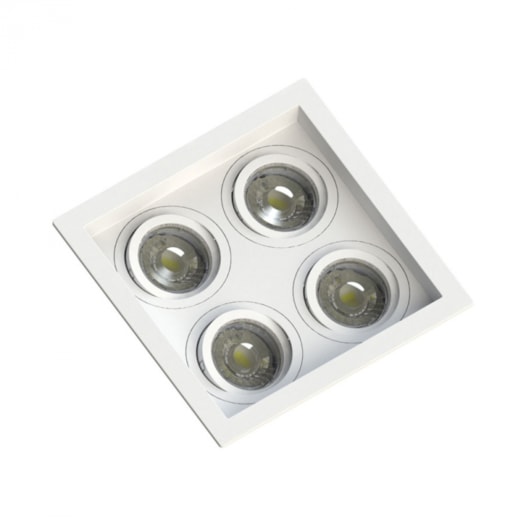 SPOT DE EMBUTIR FACE RECUADO QUADRADO QUÁDRUPLO DICROICA PAR16 BRANCO | SAVEENERGY SE-330.2895 SPOT DE EMBUTIR FACE RECUADO QUADRADO QUÁDRUPLO DICROICA PAR16 BRANCO | SAVEENERGY SE-330.2895