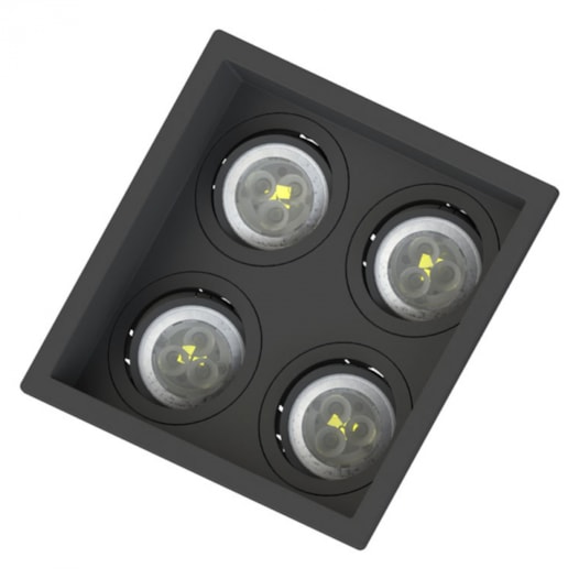 SPOT DE EMBUTIR FACE RECUADO QUADRADO QUÁDRUPLO MINI DICROICA PRETO | SAVEENERGY SE-330.3129 SPOT DE EMBUTIR FACE RECUADO QUADRADO QUÁDRUPLO MINI DICROICA PRETO | SAVEENERGY SE-330.3129