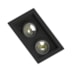 SPOT DE EMBUTIR FACE RECUADO RETANGULAR DUPLO DICROICA PAR16  PRETO | SAVEENERGY SE-330.2896