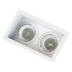 SPOT DE EMBUTIR FACE RECUADO RETANGULAR DUPLO MINI DICROICA BRANCO | SAVEENERGY SE-330.3126