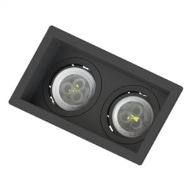 SPOT DE EMBUTIR FACE RECUADO RETANGULAR DUPLO MINI DICROICA PRETO | SAVEENERGY SE-330.3128 SPOT DE EMBUTIR FACE RECUADO RETANGULAR DUPLO MINI DICROICA PRETO | SAVEENERGY SE-330.3128