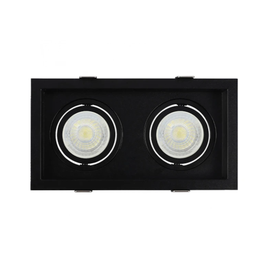 SPOT DE EMBUTIR FLEA 19X10,6CM ALUMÍNIO PRETO | NORDECOR 6332 SPOT DE EMBUTIR FLEA 19X10,6CM ALUMÍNIO PRETO | NORDECOR 6332