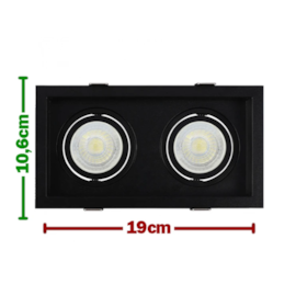 SPOT DE EMBUTIR FLEA 19X10,6CM ALUMÍNIO PRETO | NORDECOR 6332 SPOT DE EMBUTIR FLEA 19X10,6CM ALUMÍNIO PRETO | NORDECOR 6332