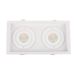 SPOT DE EMBUTIR FLEA 24,5X13,4CM ALUMÍNIO BRANCO | NORDECOR 6333