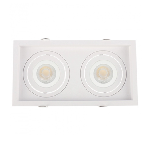 SPOT DE EMBUTIR FLEA 24,5X13,4CM ALUMÍNIO BRANCO | NORDECOR 6333