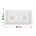 SPOT DE EMBUTIR FLEA 24,5X13,4CM ALUMÍNIO BRANCO | NORDECOR 6333