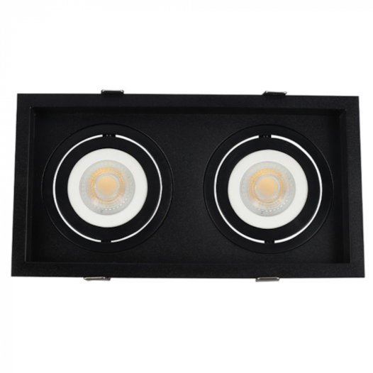 SPOT DE EMBUTIR FLEA 24,5X13,4CM ALUMÍNIO PRETO | NORDECOR 6334 SPOT DE EMBUTIR FLEA 24,5X13,4CM ALUMÍNIO PRETO | NORDECOR 6334