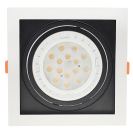 SPOT DE EMBUTIR FLEA QUADRADO AR111 17X17X4,3CM POLICARBONATO BRANCO E PRETO | NORDECOR 6201 SPOT DE EMBUTIR FLEA QUADRADO AR111 17X17X4,3CM POLICARBONATO BRANCO E PRETO | NORDECOR 6201