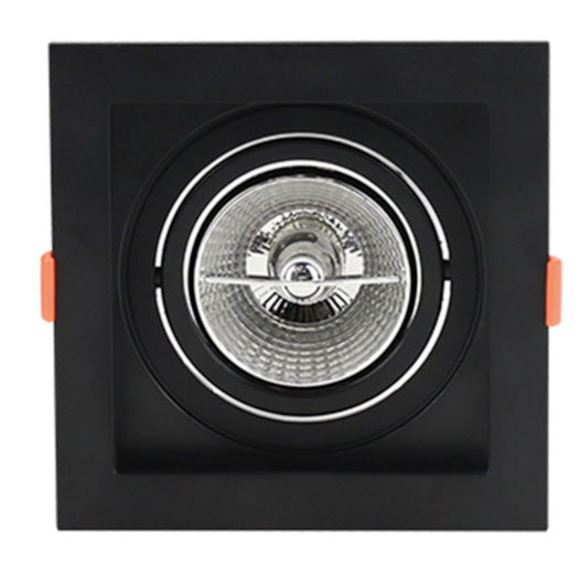 SPOT DE EMBUTIR FLEA QUADRADO AR70 13X13X4,3CM POLICARBONATO PRETO | NORDECOR 6197 SPOT DE EMBUTIR FLEA QUADRADO AR70 13X13X4,3CM POLICARBONATO PRETO | NORDECOR 6197