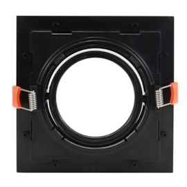 SPOT DE EMBUTIR FLEA QUADRADO AR70 13X13X4,3CM POLICARBONATO PRETO | NORDECOR 6197 SPOT DE EMBUTIR FLEA QUADRADO AR70 13X13X4,3CM POLICARBONATO PRETO | NORDECOR 6197