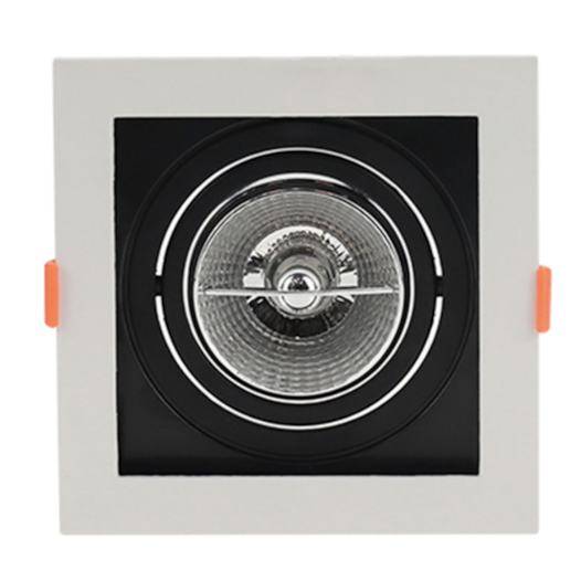 SPOT DE EMBUTIR FLEA QUADRADO AR70 BRANCO E PRETO | NORDECOR 6198 SPOT DE EMBUTIR FLEA QUADRADO AR70 BRANCO E PRETO | NORDECOR 6198