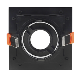 SPOT DE EMBUTIR FLEA QUADRADO MINI DICROICA PRETO | NORDECOR 6185 SPOT DE EMBUTIR FLEA QUADRADO MINI DICROICA PRETO | NORDECOR 6185